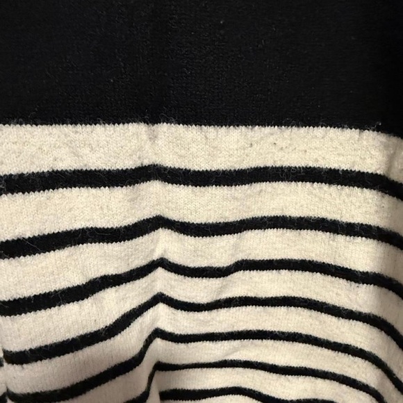 Emery Rose Orange and Black Striped Women's Sweater - Picture 6 of 7